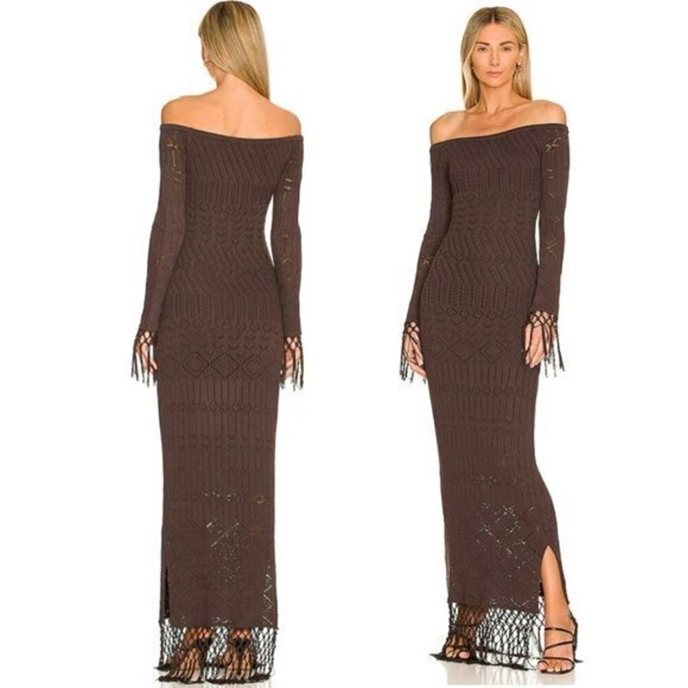 House of Harlow 1960 xREVOLVE Rose Dress in Brown